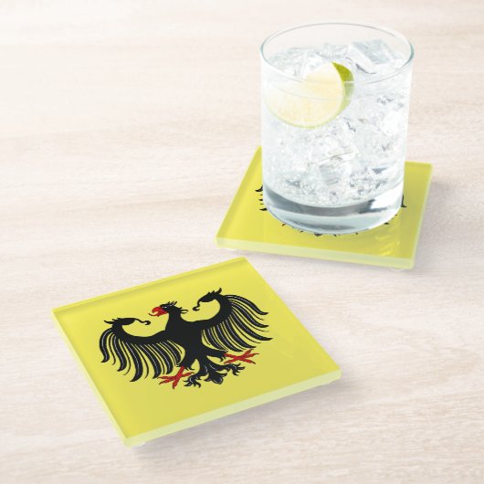 Deutscher Eagle Glass Untersetzer (Schrägansicht)