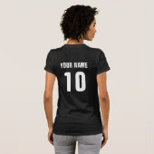 Deutscher Eishockey-T - Shirt mit Back Print (Schwarz voll)