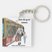 Deutscher Elf Berlin Zug Ausflug Fantasy Art Schlü Schlüsselanhänger (Rückseite)