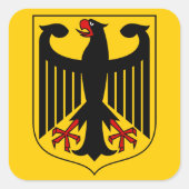 Deutscher Emblem-Aufkleber Quadratischer Aufkleber (Vorderseite)