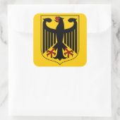Deutscher Emblem-Aufkleber Quadratischer Aufkleber (Tasche)