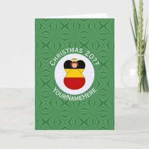 Deutscher Engel Weihnachtsflagge Personalisiert Karte