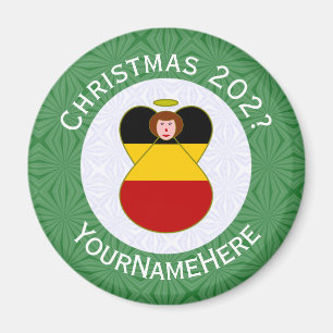 Deutscher Engel Weihnachtsflagge Personalisiert Magnet