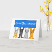 Deutscher erhalten Brunnen bald, Cartoon-Katzen Karte (Gelbe Blume)