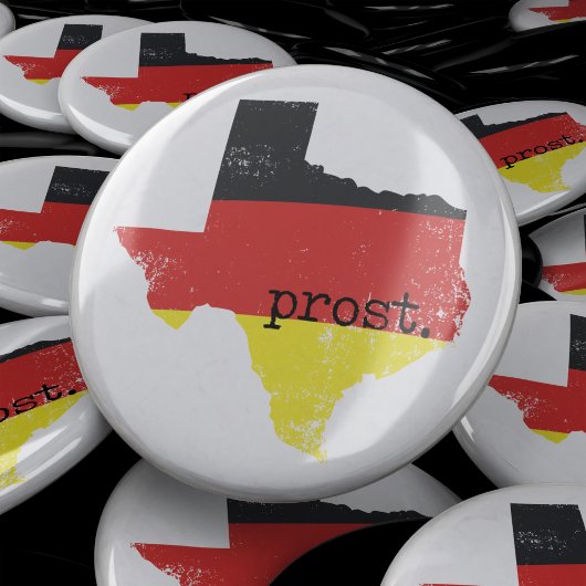 Deutscher Flag-Prost in bedrücktem Texas Button