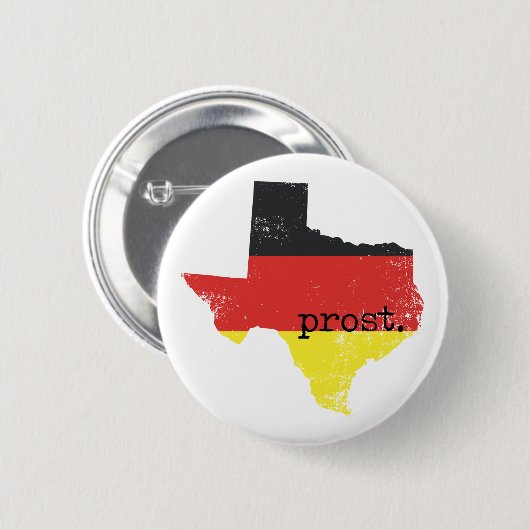 Deutscher Flag-Prost in bedrücktem Texas Button (Vorne & Hinten)