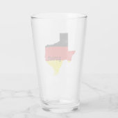Deutscher Flag-Prost in bedrücktem Texas Glas (Rückseite)