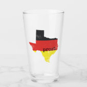 Deutscher Flag-Prost in bedrücktem Texas Glas (Vorderseite)