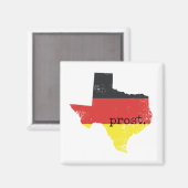 Deutscher Flag-Prost in bedrücktem Texas Magnet (Vorderseite/Rückseite)