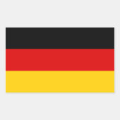 Deutscher Flaggenaufkleber Rechteckiger Aufkleber (Vorderseite)