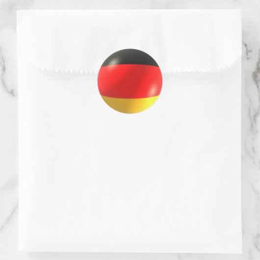 Deutscher Flaggenaufkleber Runder Aufkleber (Tasche)