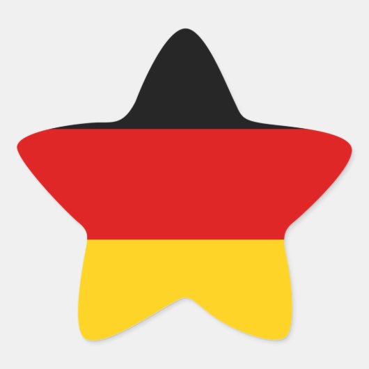 Deutscher Flaggensternaufkleber Stern-Aufkleber (Vorderseite)