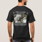 Deutscher Focke Wulf-190 schwarzes T-Shirt (Rückseite)