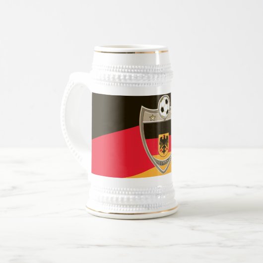 Deutscher Fußball Bierglas (Vorderseite Links)