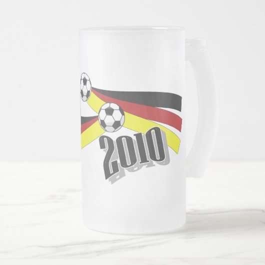 deutscher Fußball Mattglas Bierglas (VorderseiteRechts)