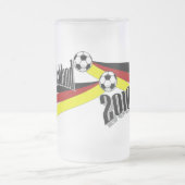 deutscher Fußball Mattglas Bierglas (Mittel)