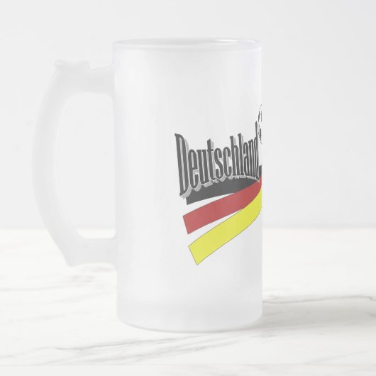 deutscher Fußball Mattglas Bierglas (Links)