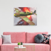 Deutscher Fw-190 im Luftkampf Leinwanddruck (Insitu (Wohnzimmer))