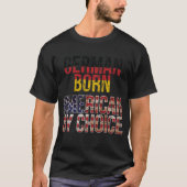 Deutscher geborener Amerikaner durch auserlesene T-Shirt (Vorderseite)