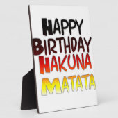 Deutscher Geburtstag Hakuna Matata Kunstprint Fotoplatte (Seite)