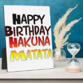 Deutscher Geburtstag Hakuna Matata Kunstprint Fotoplatte (Seite)