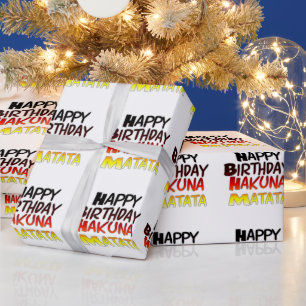 Deutscher Geburtstag Hakuna Matata Kunstprint Geschenkpapier