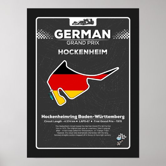 Deutscher Grand Prix Poster (Vorne)