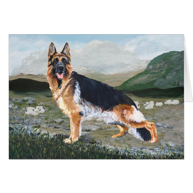Deutscher Hirte bei der Arbeit (Vorderseite (Horizontal))