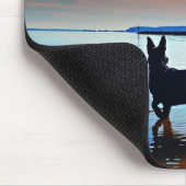 Deutscher Hirte bei Sonnenuntergang Mousepad (Ecke)