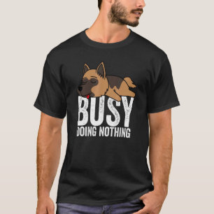 Deutscher Hirte beschäftigt, nichts Lazy Boys Girl T-Shirt