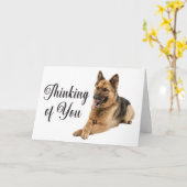 Deutscher Hirte denken Sie an Sie Welpen Hund Hall Karte (Gelbe Blume)