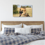 Deutscher Hirte, der die Zunge heraushält Leinwanddruck (Insitu (Schlafzimmer))