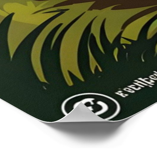 Deutscher Hirte, der durch Wälder führt Poster (Ecke)