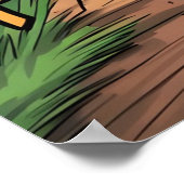 Deutscher Hirte, der mit Kraft und Herz läuft Poster (Ecke)