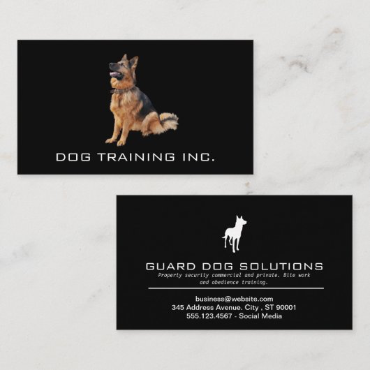 Deutscher Hirte | Dog Trainer Visitenkarte (Vorne/Hinten)