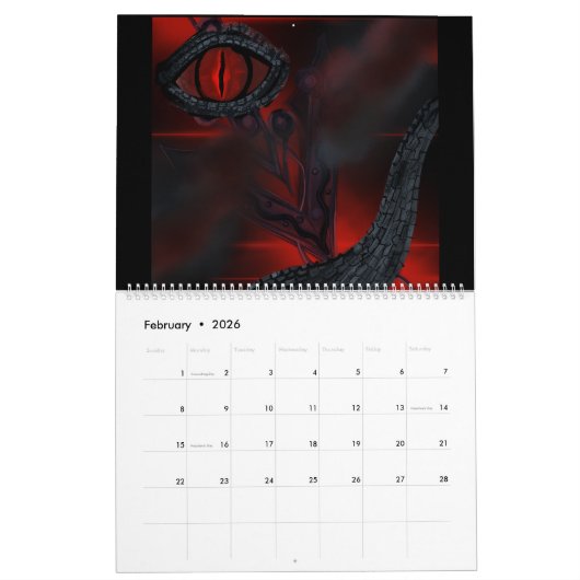 Deutscher Hirte "Dragons & Dogs" Kalender (Feb 2026)