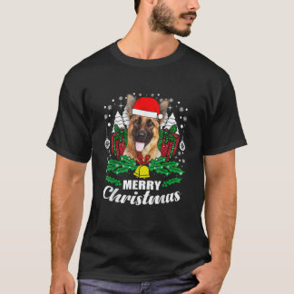 Deutscher Hirte Frohe Weihnachtshunde Lover Gesche T-Shirt
