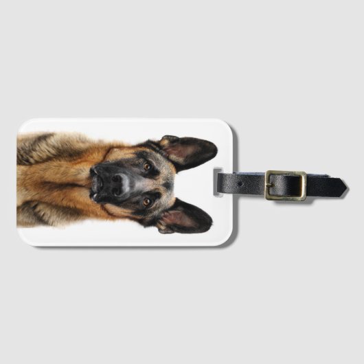 Deutscher Hirte Gepäckanhänger (Vorderseite (Horizontal))