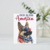 Deutscher Hirte, Gott segne Amerika Postkarte (Stehend Vorderseite)