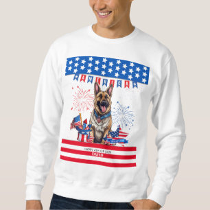 Deutscher Hirte Happy 4. Juli Unabhängigkeitstag Sweatshirt