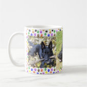 Deutscher Hirte, Herbst, 3 Bilder & Paw Prints, ZK Kaffeetasse (Links)