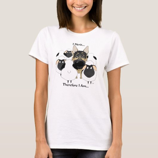 Deutscher Hirte - Ich Herd... daher bin ich Shirt (Vorderseite)
