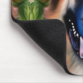 Deutscher Hirte im Garten Mousepad (Ecke)