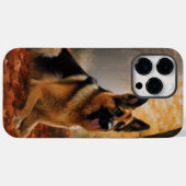 Deutscher Hirte im Herbst Leaves Inspirier Case-Mate iPhone Hülle (Rückseite (Horizontal))