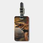 Deutscher Hirte im Herbst Leaves Inspirier Gepäckanhänger (Vorderseite vertikal)