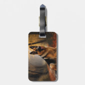 Deutscher Hirte im Herbst Leaves Inspirier Gepäckanhänger (Rückseite vertikal)