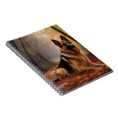 Deutscher Hirte im Herbst Leaves Inspirier Notizblock (Rechte Seite)