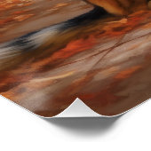 Deutscher Hirte im Herbst Leaves Inspirier Poster (Ecke)
