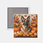 Deutscher Hirte im Herbst Magnet (Vorderseite/Rückseite)