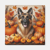 Deutscher Hirte im Herbst Magnet (Vorne)